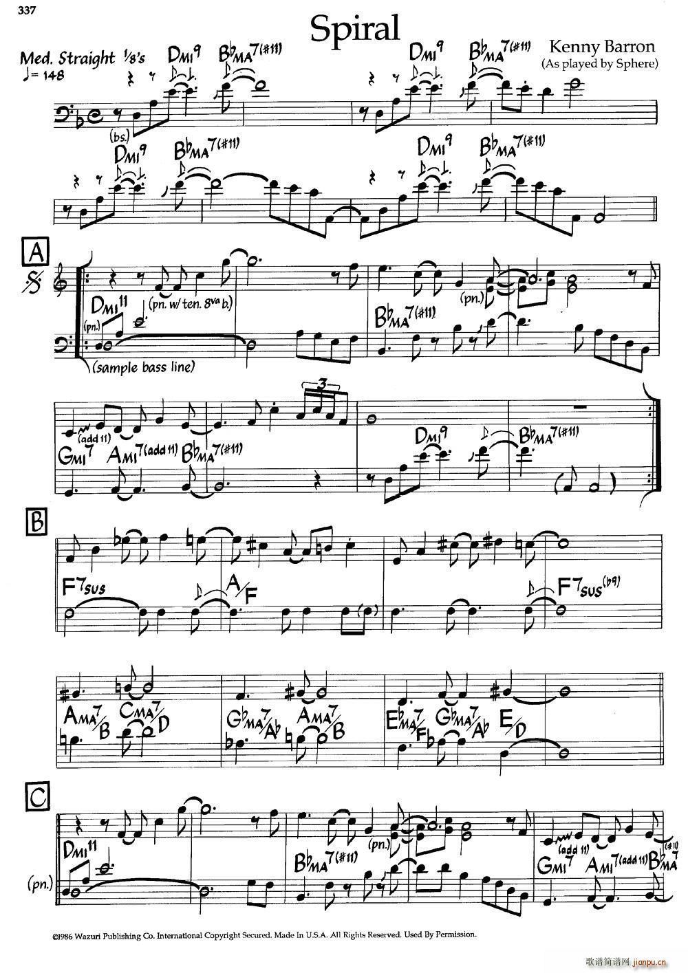 Spiral(爵士钢琴曲)1