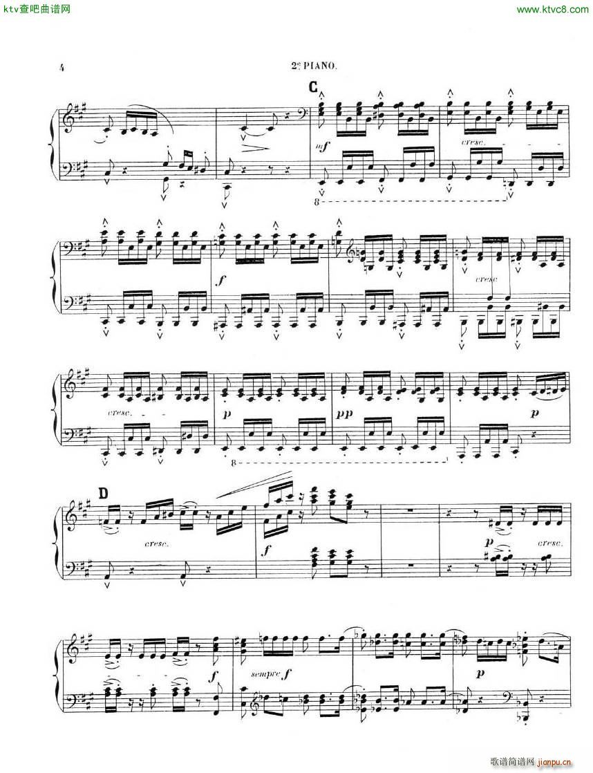 Chaminade Cecil La Sevillane for 2 pianos 4 hands13
