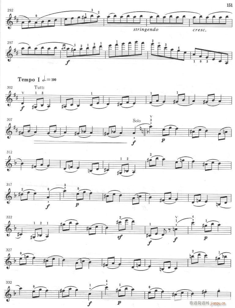 维厄唐《第四协奏曲》(d小调) 第三乐章6-10提琴3