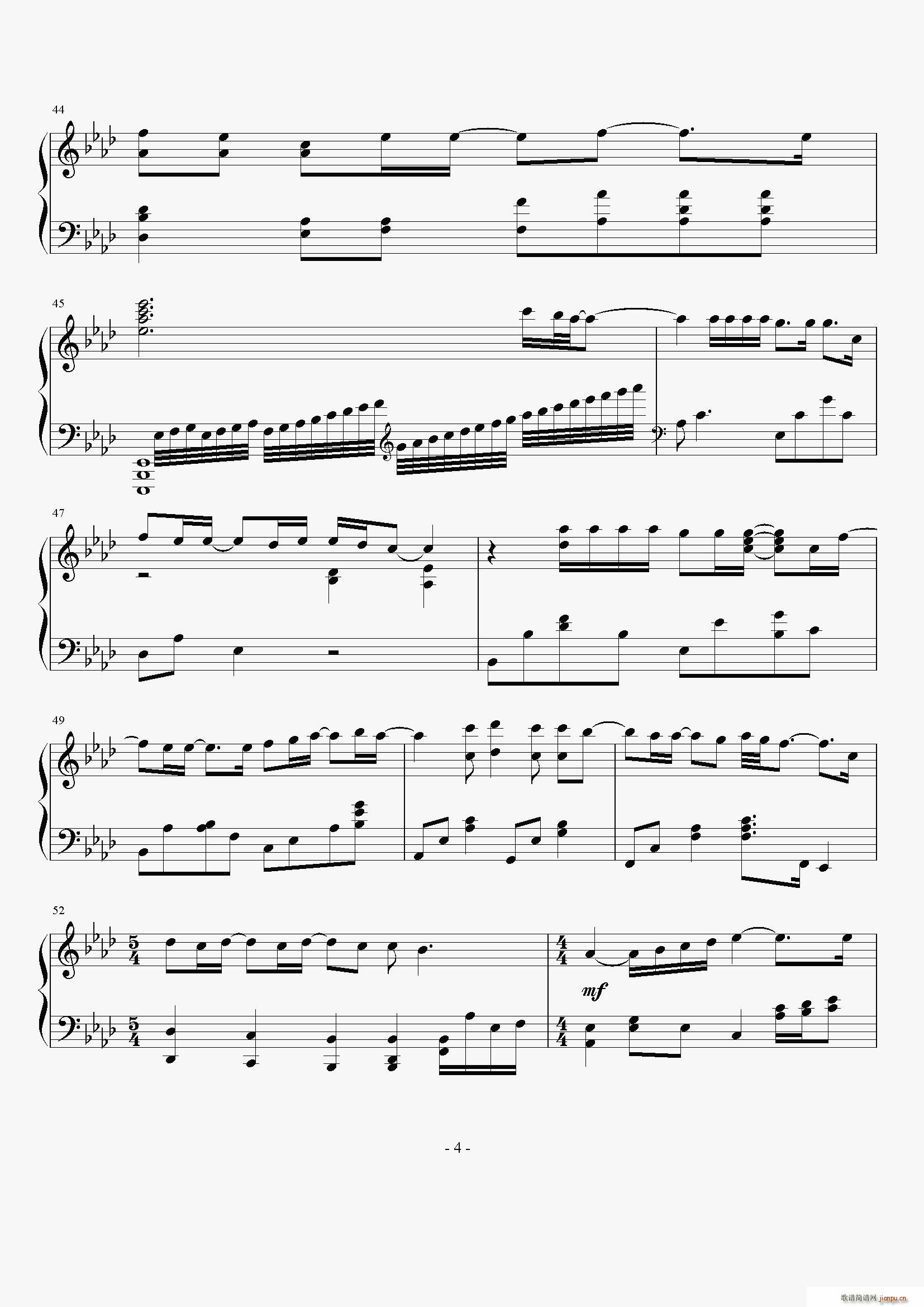 there you will be（《珍珠港》主题曲、钢琴谱）_Faith、Hill4
