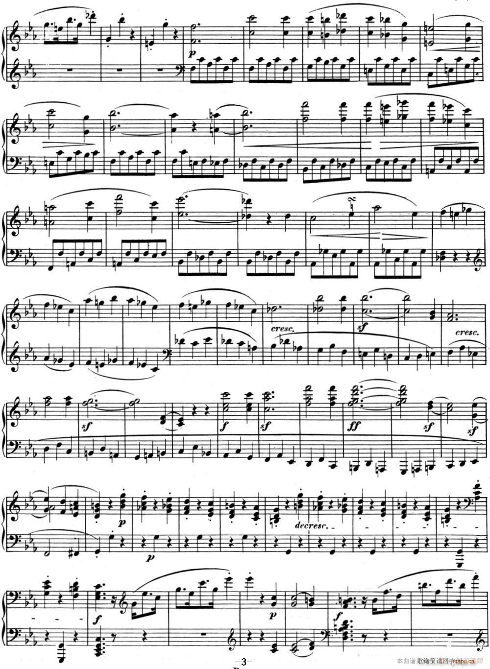 贝多芬钢琴奏鸣曲05 c小调 op 10 No 1 C minor33