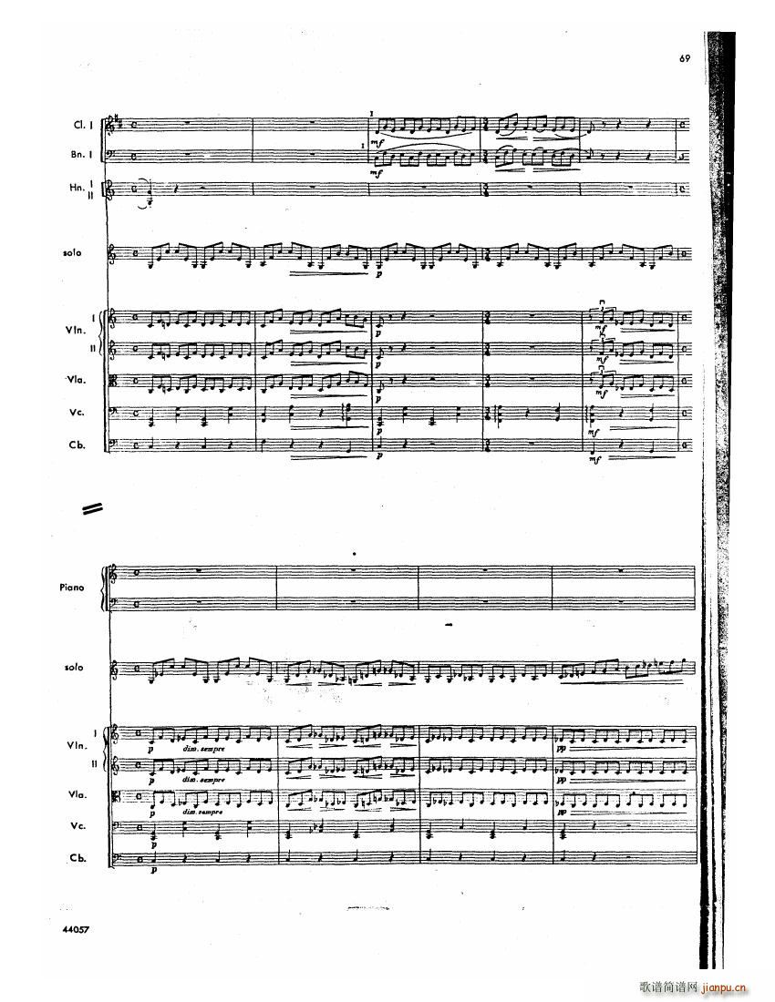 Barber op 14 Violin Concerto Score 二28