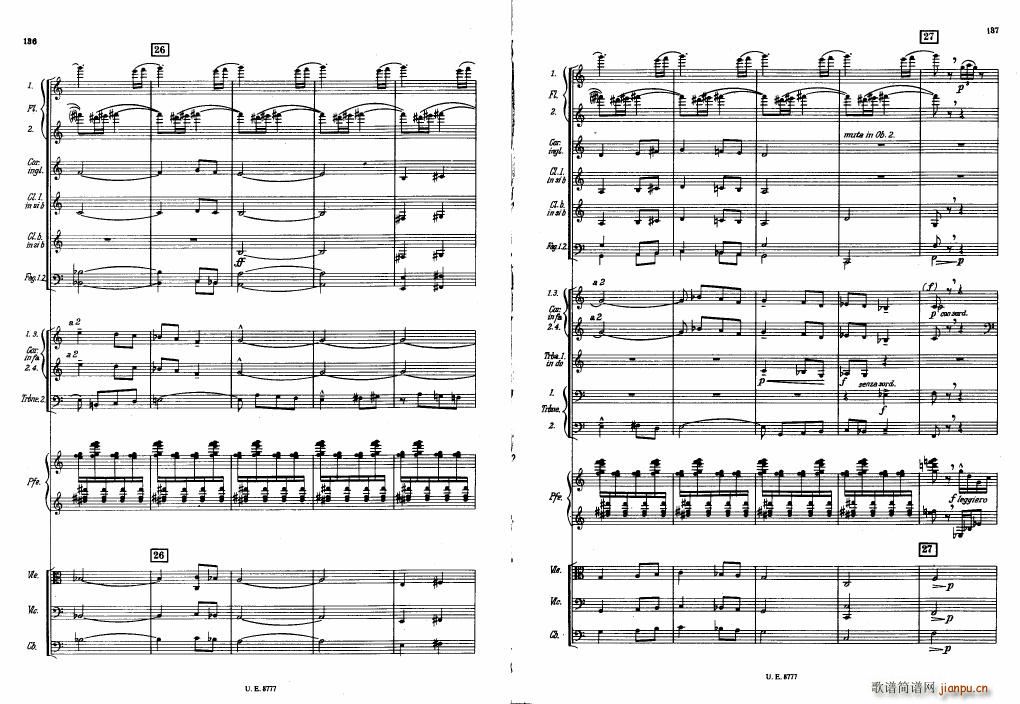 Bartok SZ 83 Piano Concerto No1 Full Score 二28