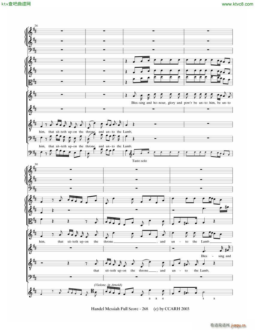 G F Handel Messiah Open Score 七22