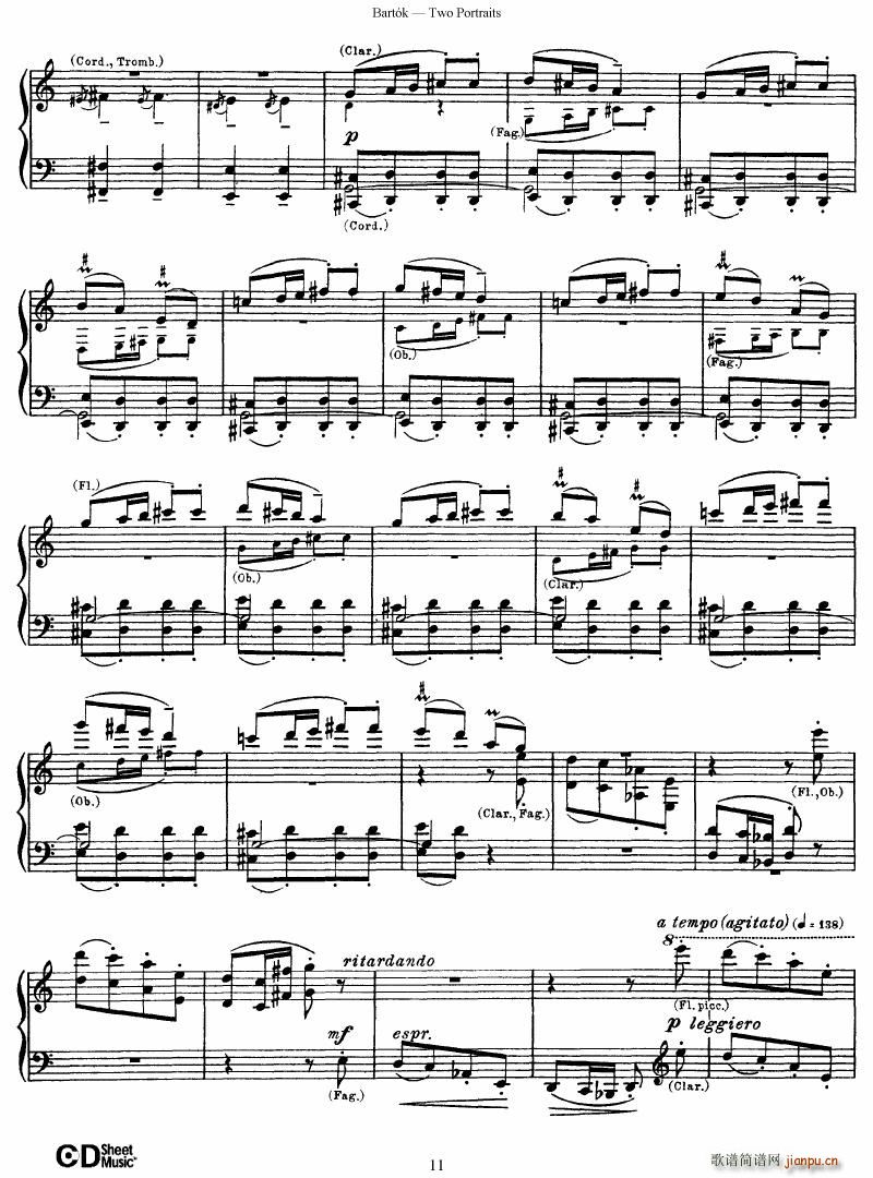 Bartok SZ 37 Two Portraits op 511