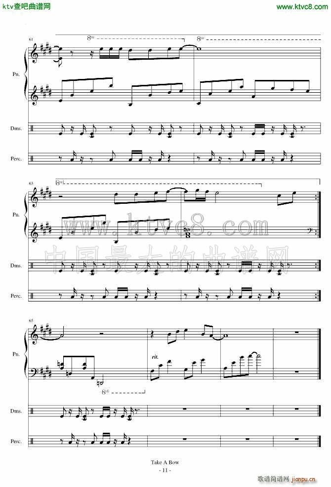 Take a Bow Piano Drums_Rihanna11