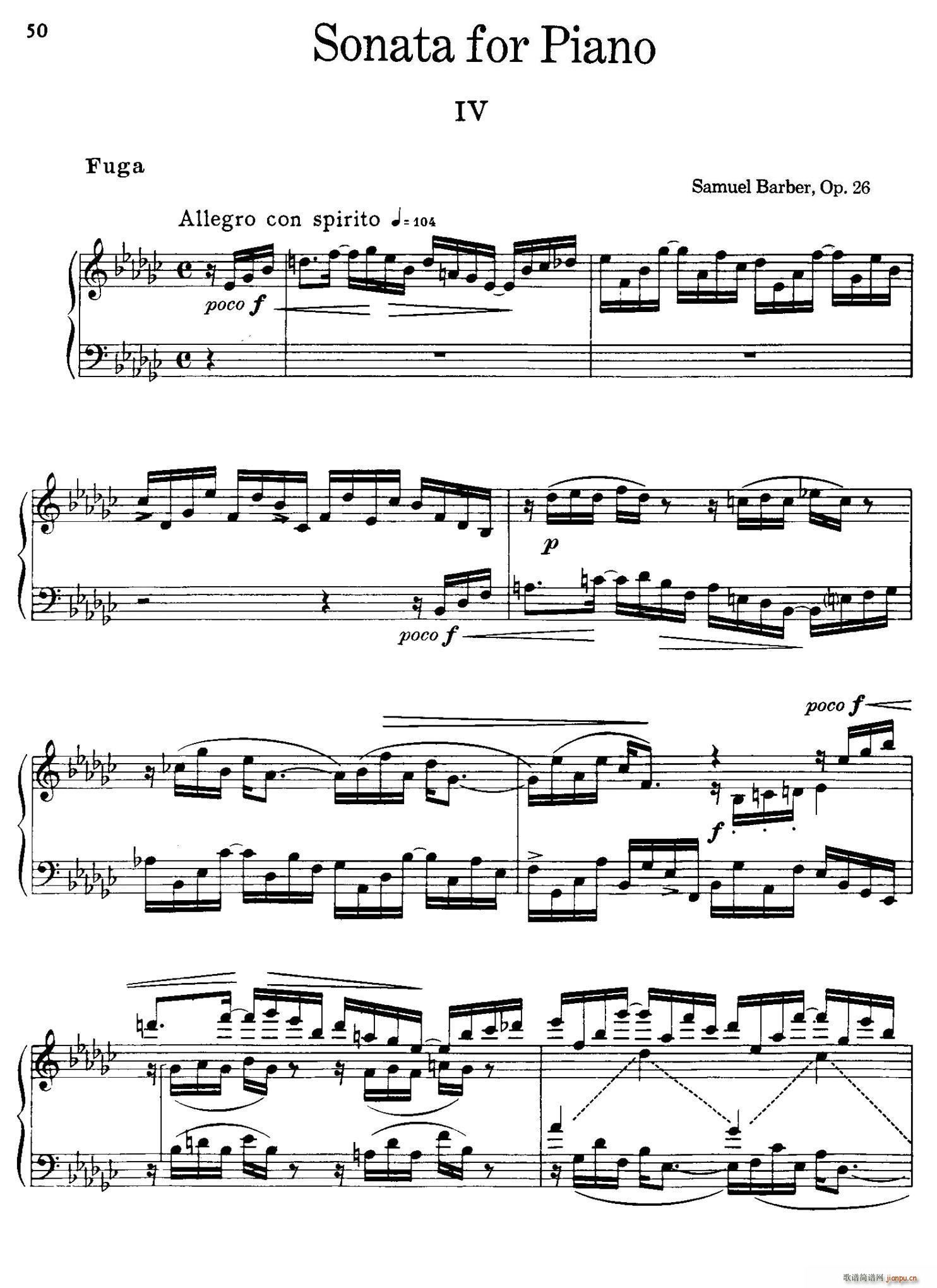 降e小调钢琴奏鸣曲 Op 26 v 41