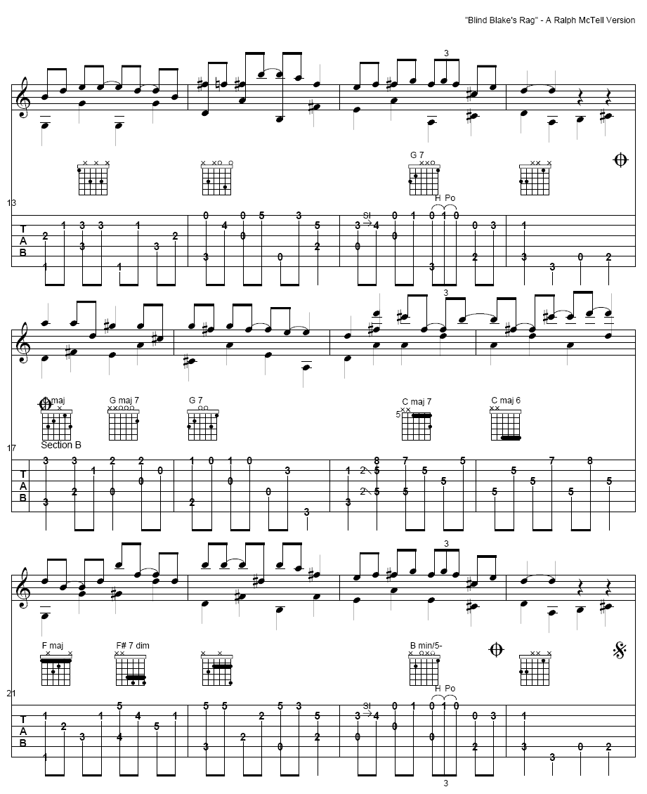 Blind Blakes Rag_独奏1