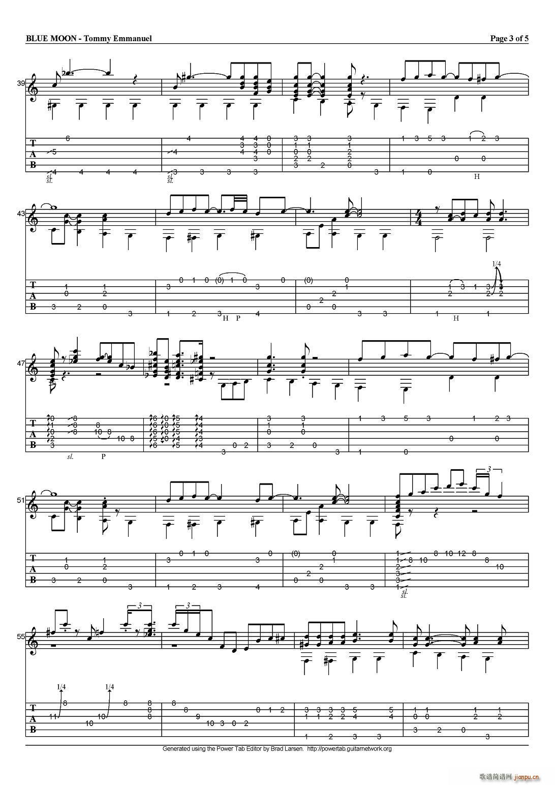 tommy emmanuel blue moon（指弹吉他）3