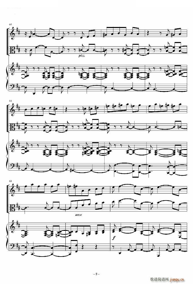 《花之圆舞曲》小提琴 钢琴 中提琴_柴科夫斯基 PeterIlyichTchaikovsky8