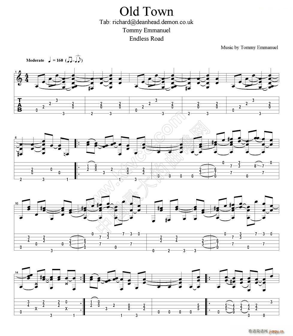 tommy emmanuel old town(指弹吉他)1