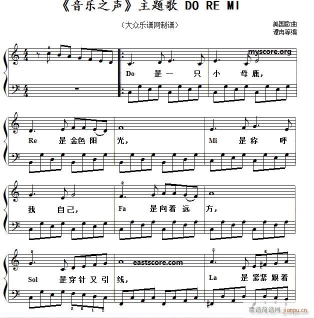 《音乐之声》主题曲（儿童歌曲弹唱、伴奏）1