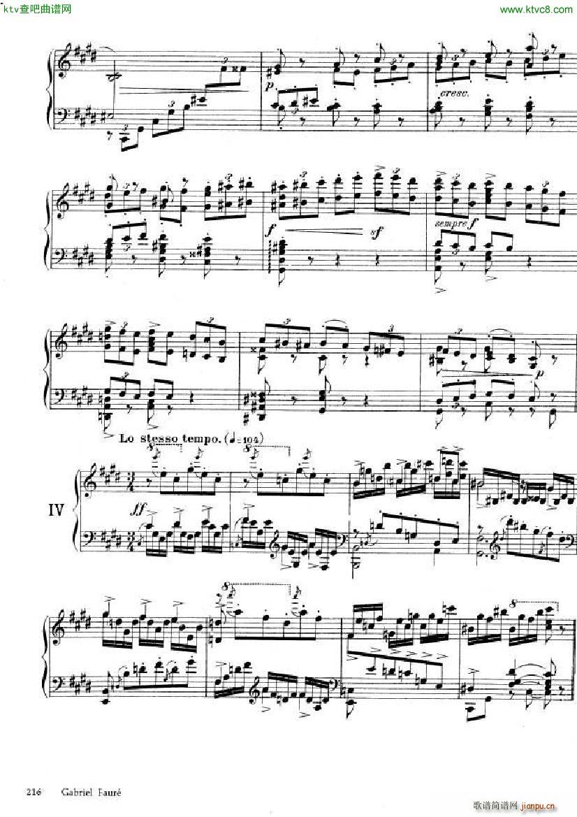 Fauré Theme et variations opus 736