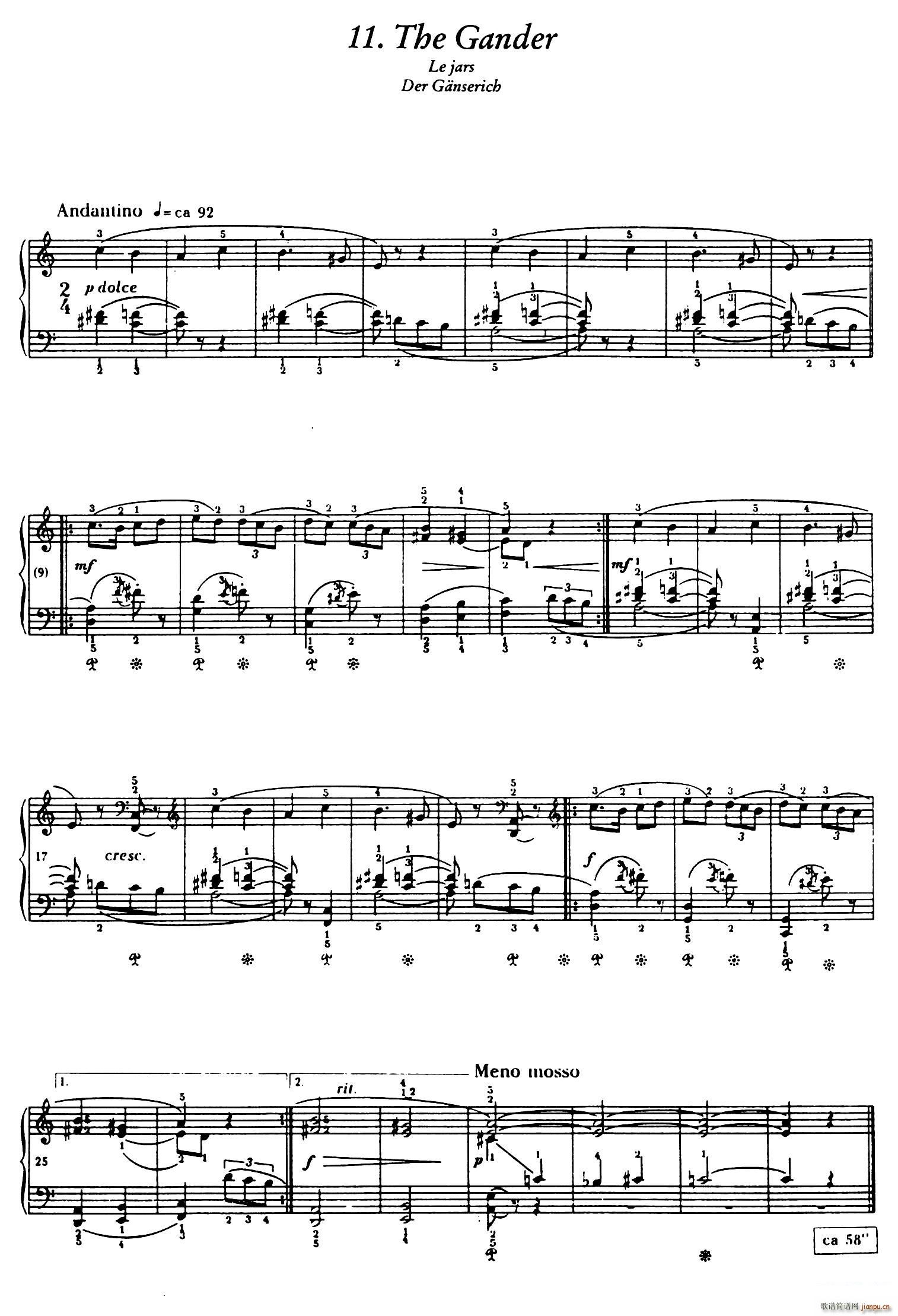 12 Folk Melodies(十二首民间曲调 11)1