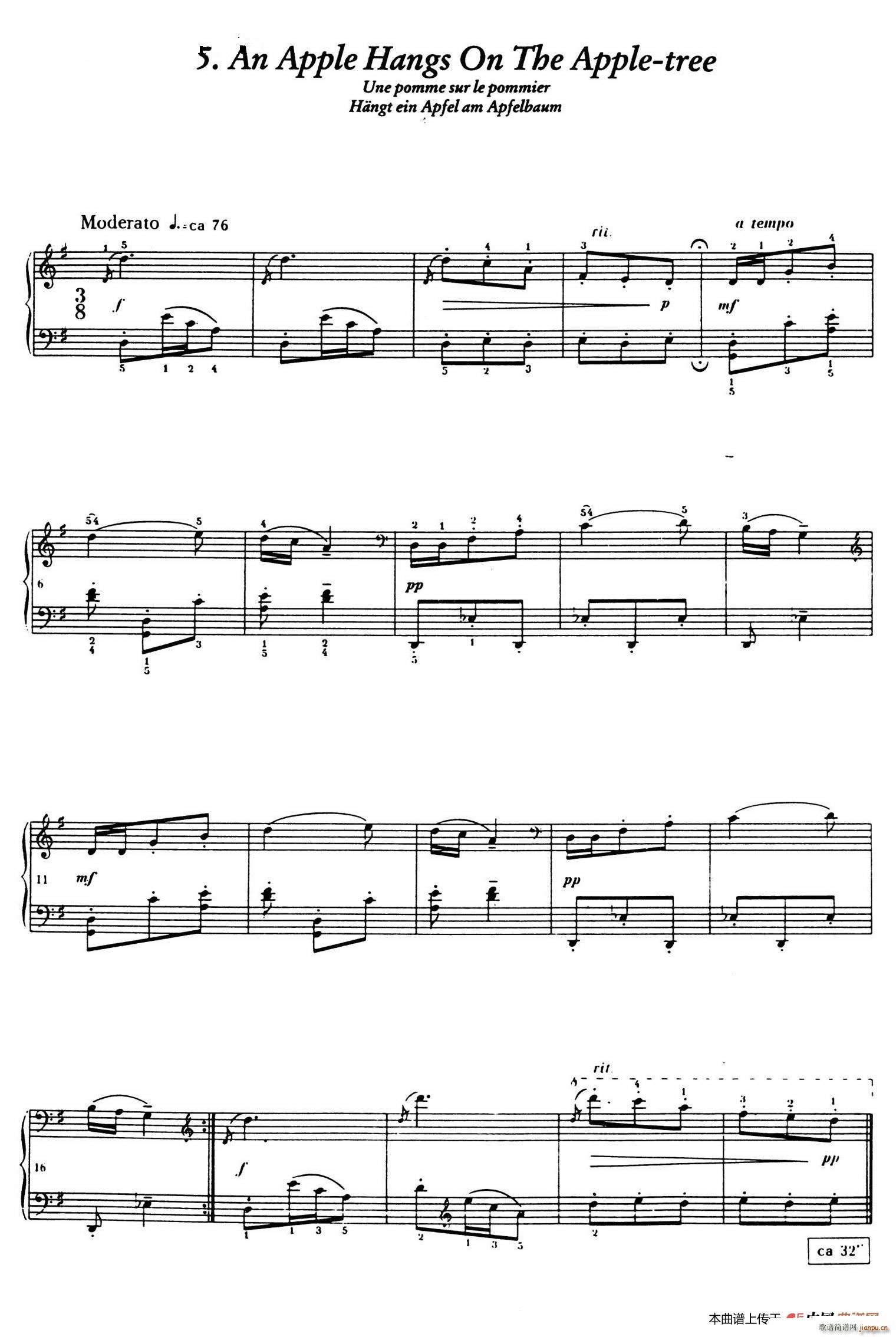 12 Folk Melodies（十二首民间曲调 5）1