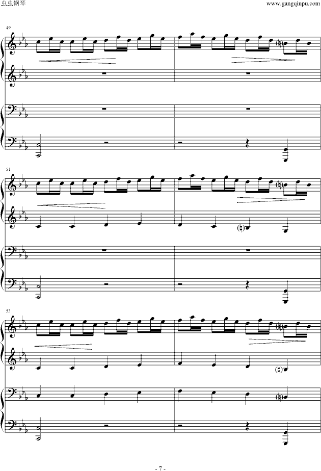 逆鳞狂想曲-钢琴谱(钢琴曲)-世界名曲7