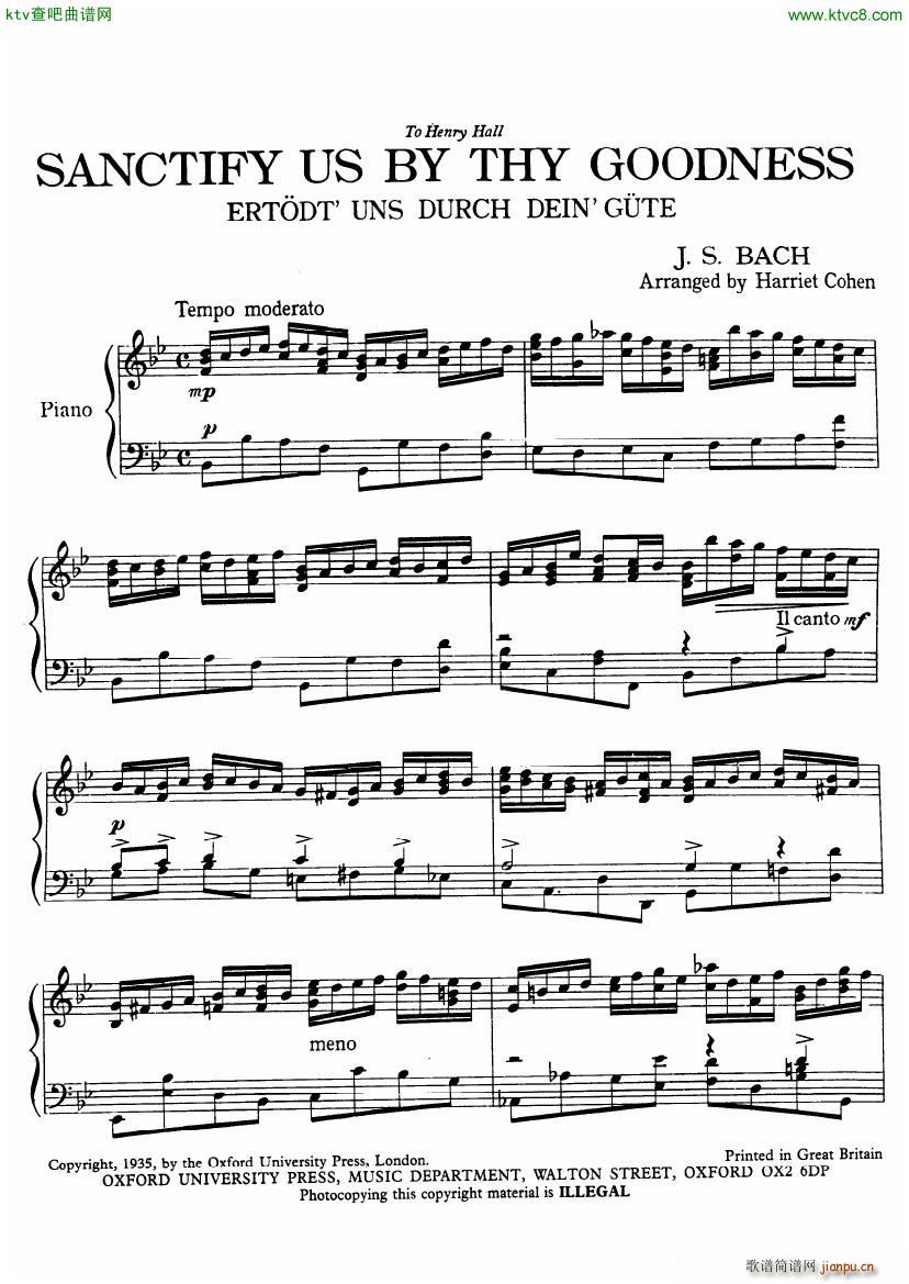 Bach JS BWV 22 Sanctify Us arr Cohen2
