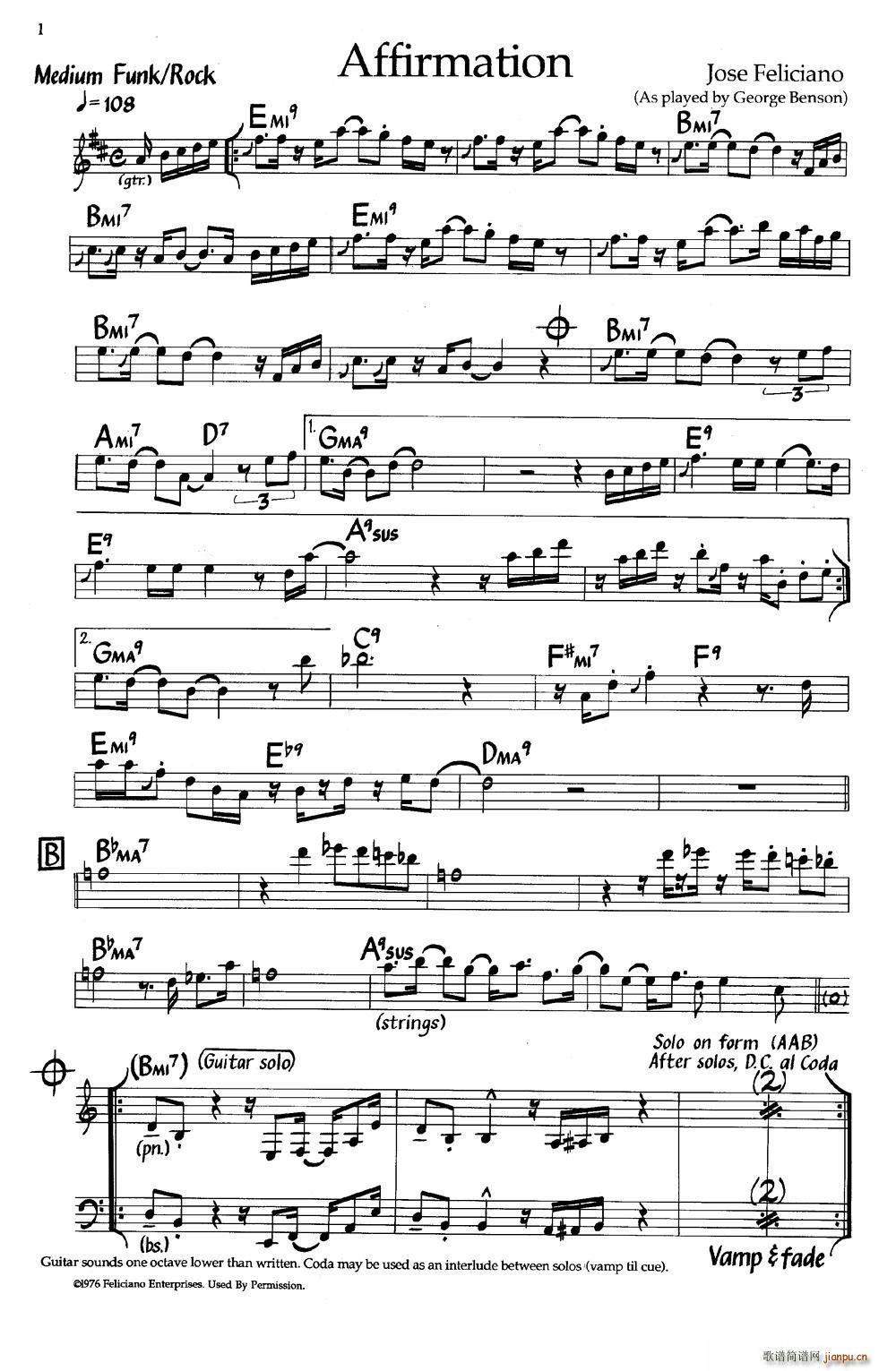 Affirmatino(爵士钢琴曲)1