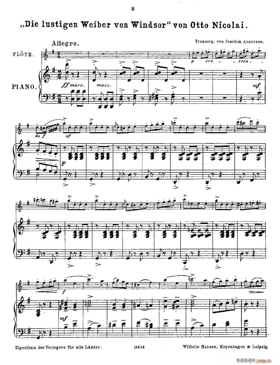 Opern-Transcriptionen.Op.45-4（长笛+钢琴伴奏）1