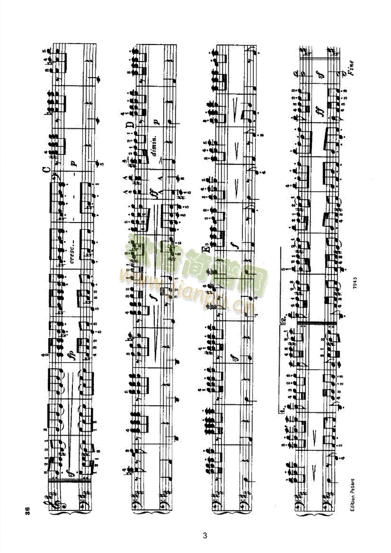进行曲（四手联弹） 键盘类 钢琴3