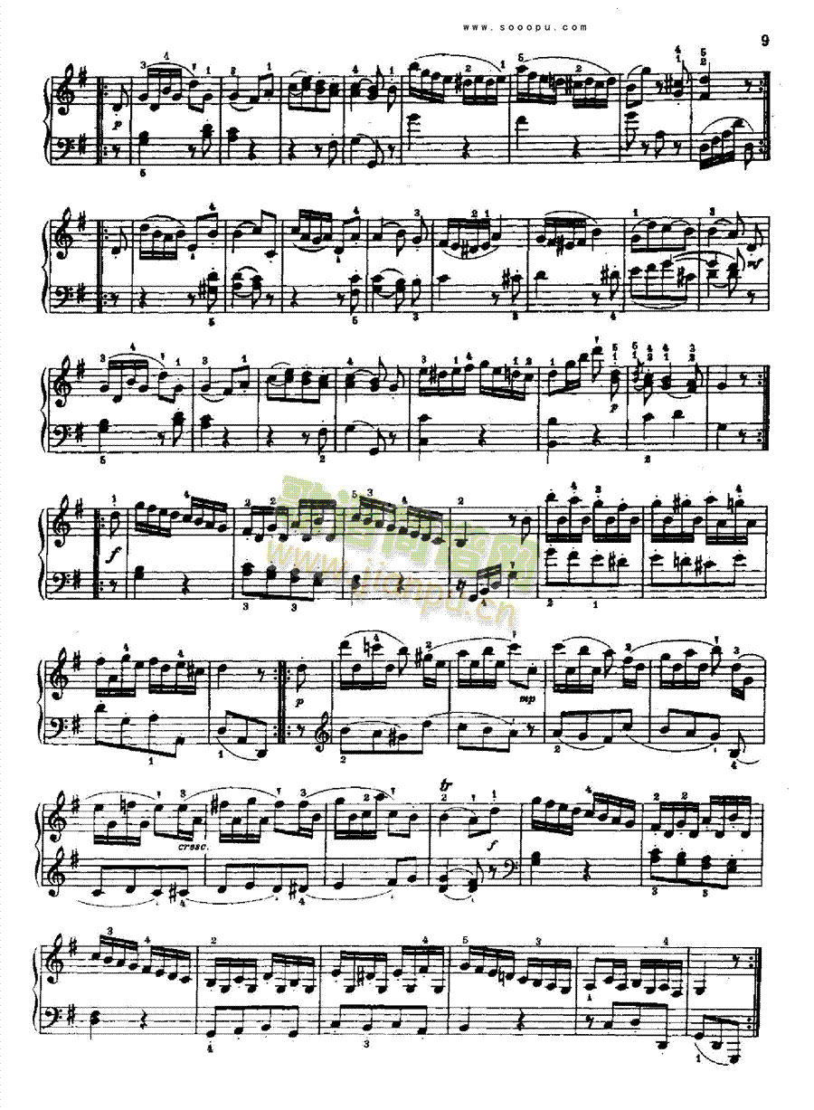 奏鸣曲一1776年出版 键盘类 钢琴7