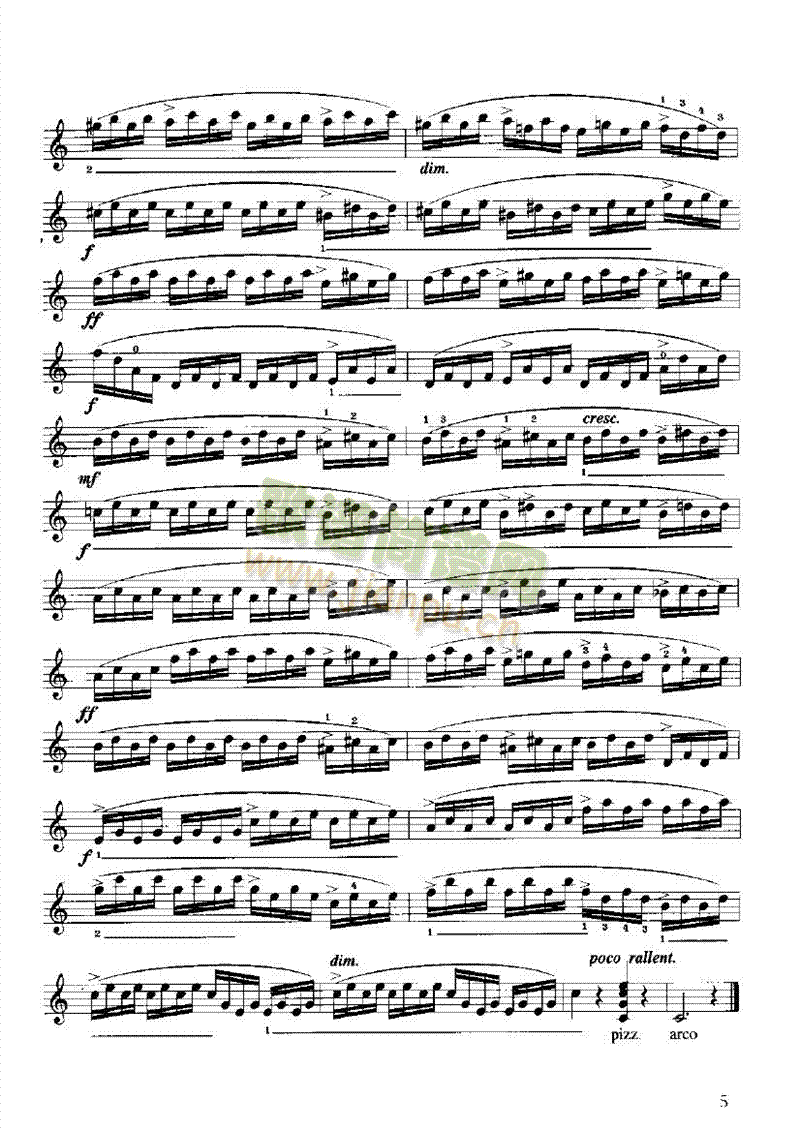 开塞小提琴练习曲36首 弦乐类 小提琴5