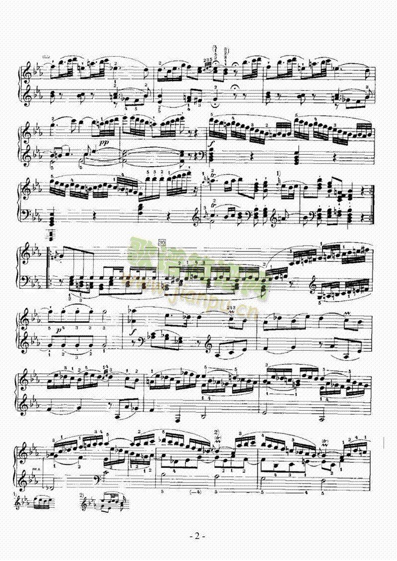 降E大调奏鸣曲 键盘类 钢琴2