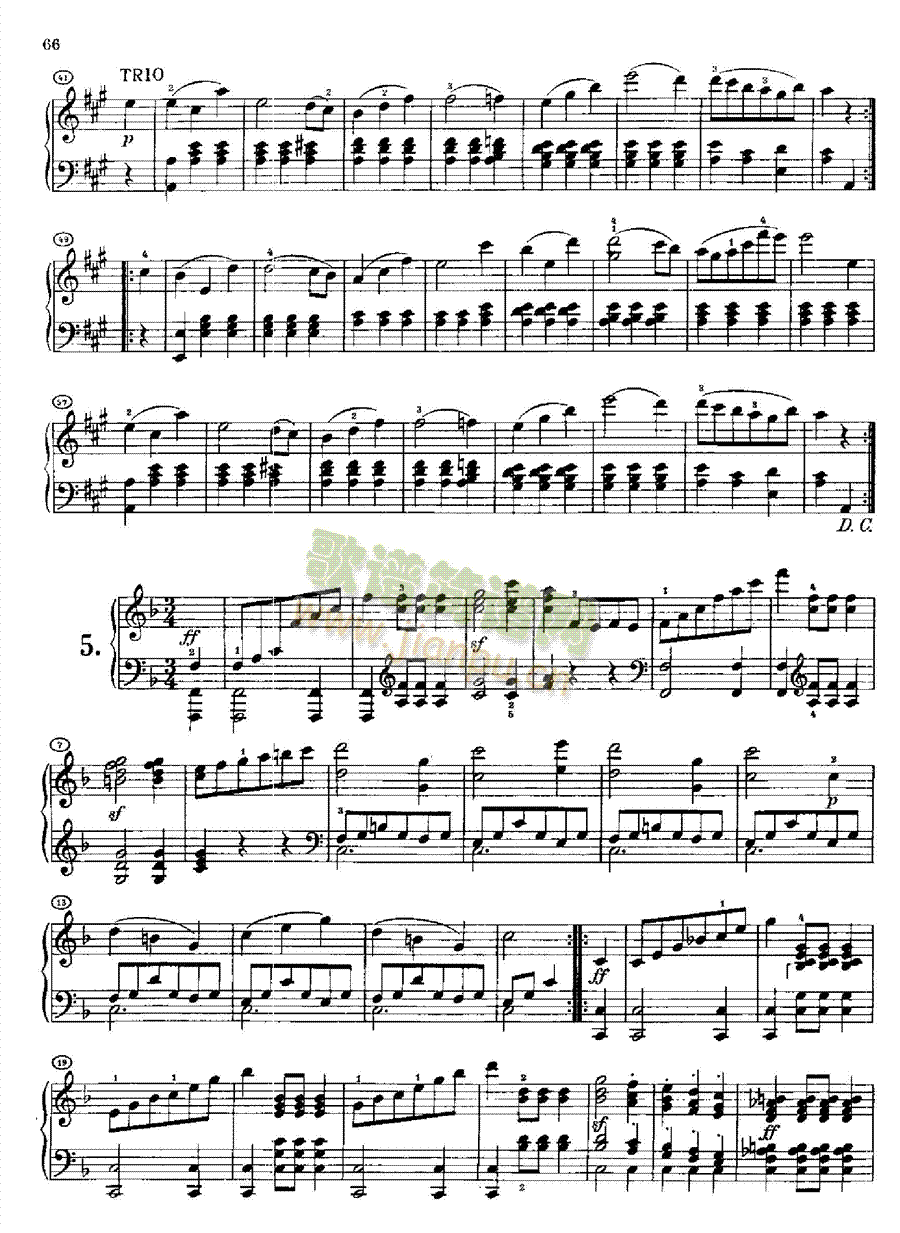 20首圆舞曲又名最后的圆舞曲opus127(身后出版).D146(1 键盘类 钢琴5