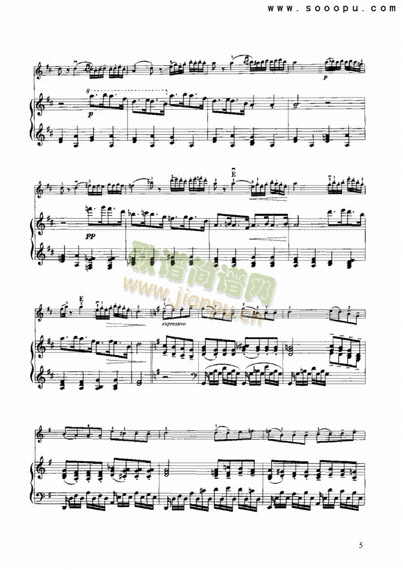 D大调回旋曲 弦乐类 小提琴5