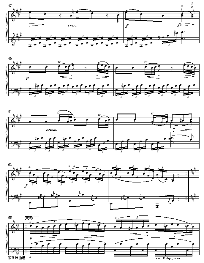 A大调钢琴奏鸣曲K331-寒风-莫扎特4