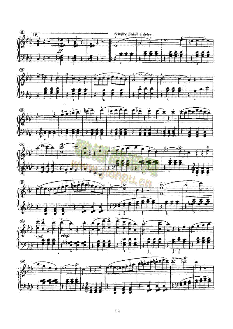 奏鸣曲(Opus2 Nr.1) 键盘类 钢琴13
