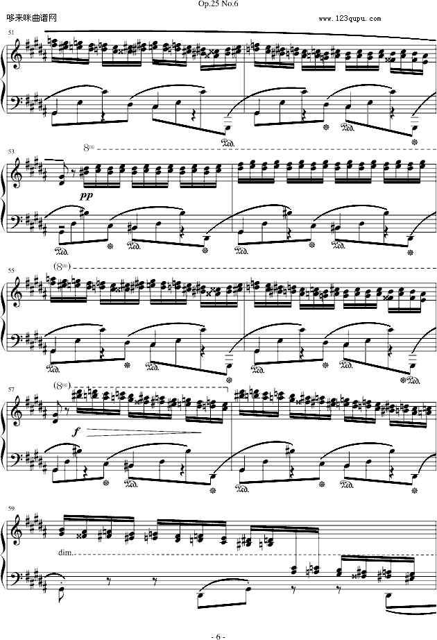 肖邦练习曲 Op.25 No.6-肖邦6