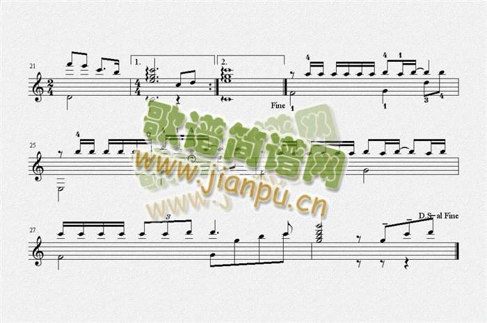 感动天感动地（吉他独奏谱）2