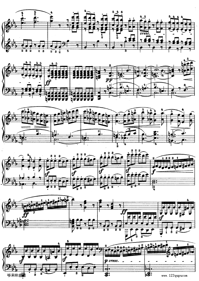 降E大调第四钢琴奏鸣曲-Op.7-贝多芬8
