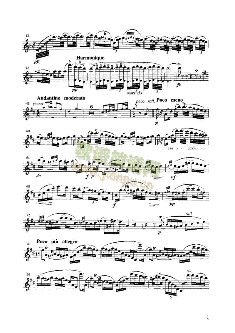 匈牙利田园幻想曲 管乐类 长笛3