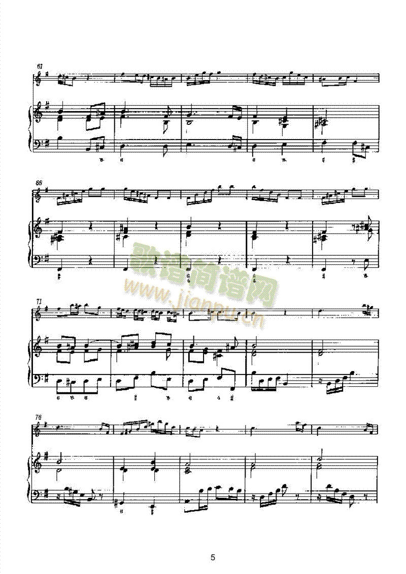 D大调第五奏鸣曲（钢伴） 管乐类 长笛5