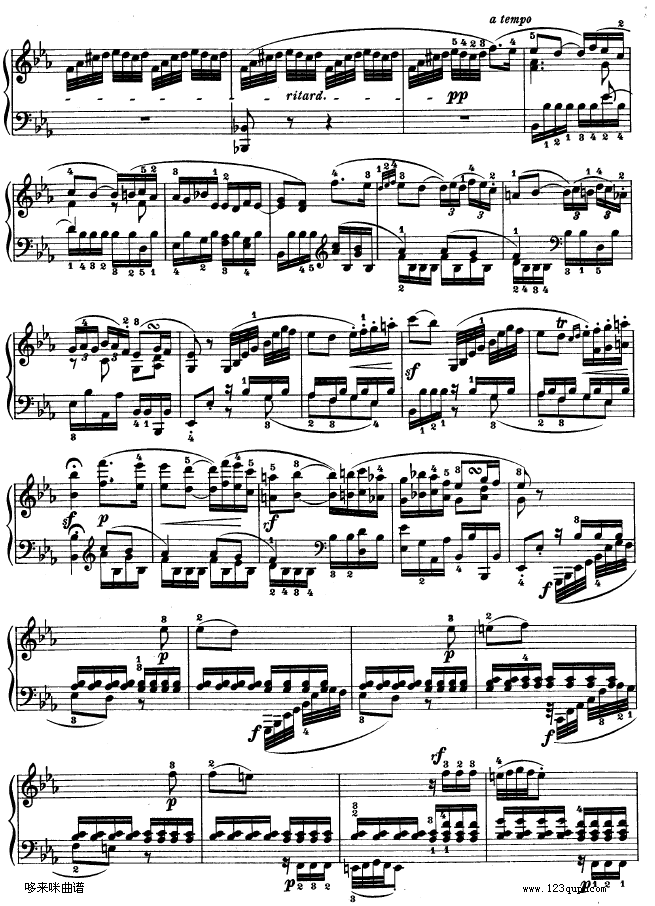 降E大调第四钢琴奏鸣曲-Op.7-贝多芬22