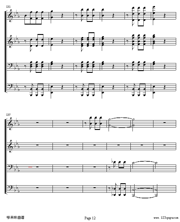 命运交响曲 -（钢琴4手联弹）-贝多芬12