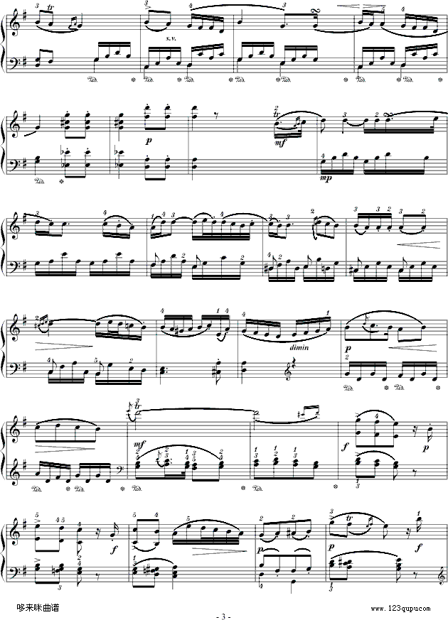 D大调奏鸣曲K.311第二乐章-莫扎特3