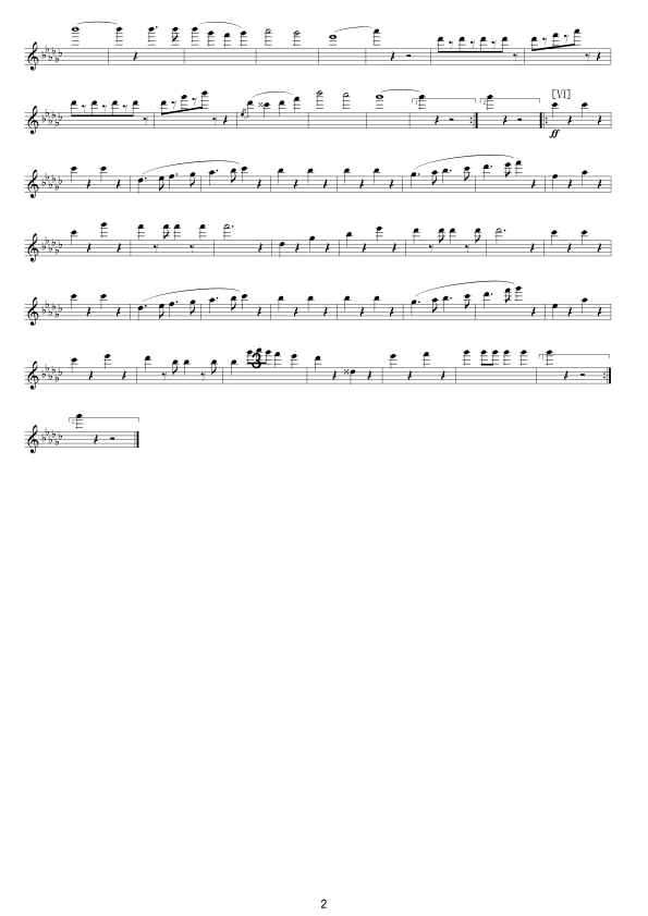 老朋友进行曲(长笛)军乐线谱2
