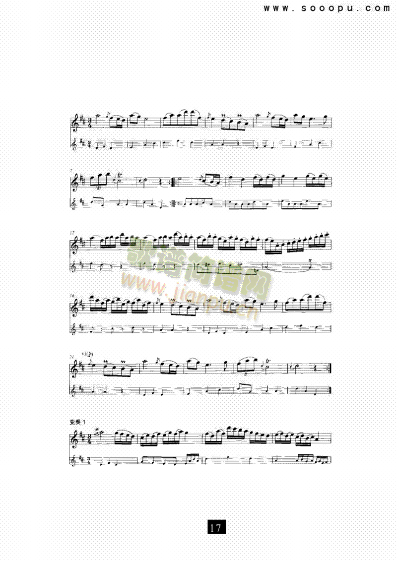 D大调奏鸣曲 管乐类 长笛17