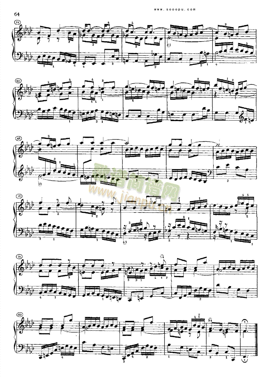 巴赫平均律曲集第二册第12首 键盘类 钢琴5