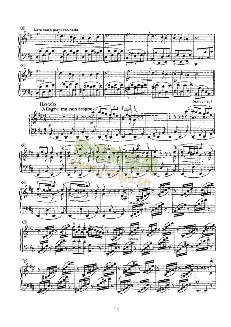 奏鸣曲(Opus28) 键盘类 钢琴15