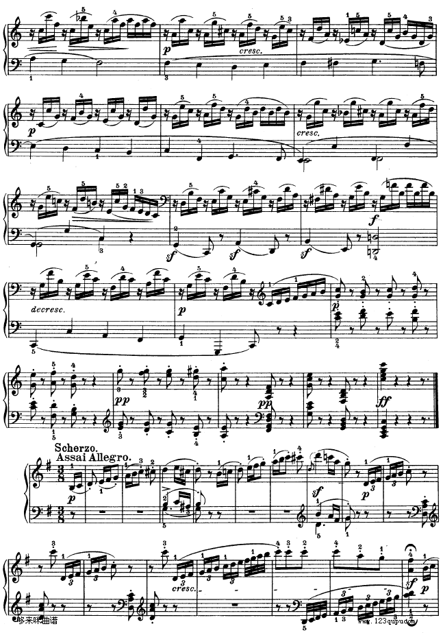 G大调第十钢琴奏鸣曲　Op. 14 No--2-贝多芬11