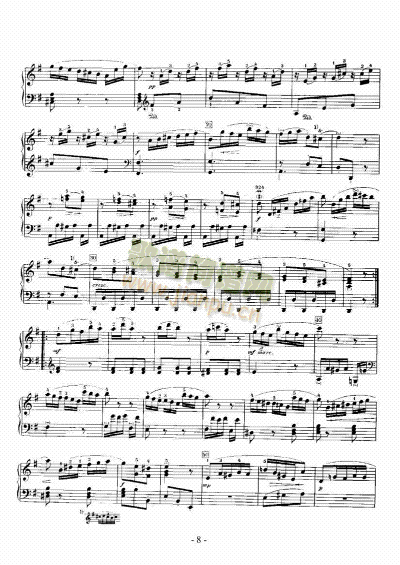 G大调奏鸣曲（嬉游曲） 键盘类 钢琴8