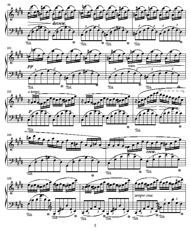 幻想即兴曲-滴漏打谱8