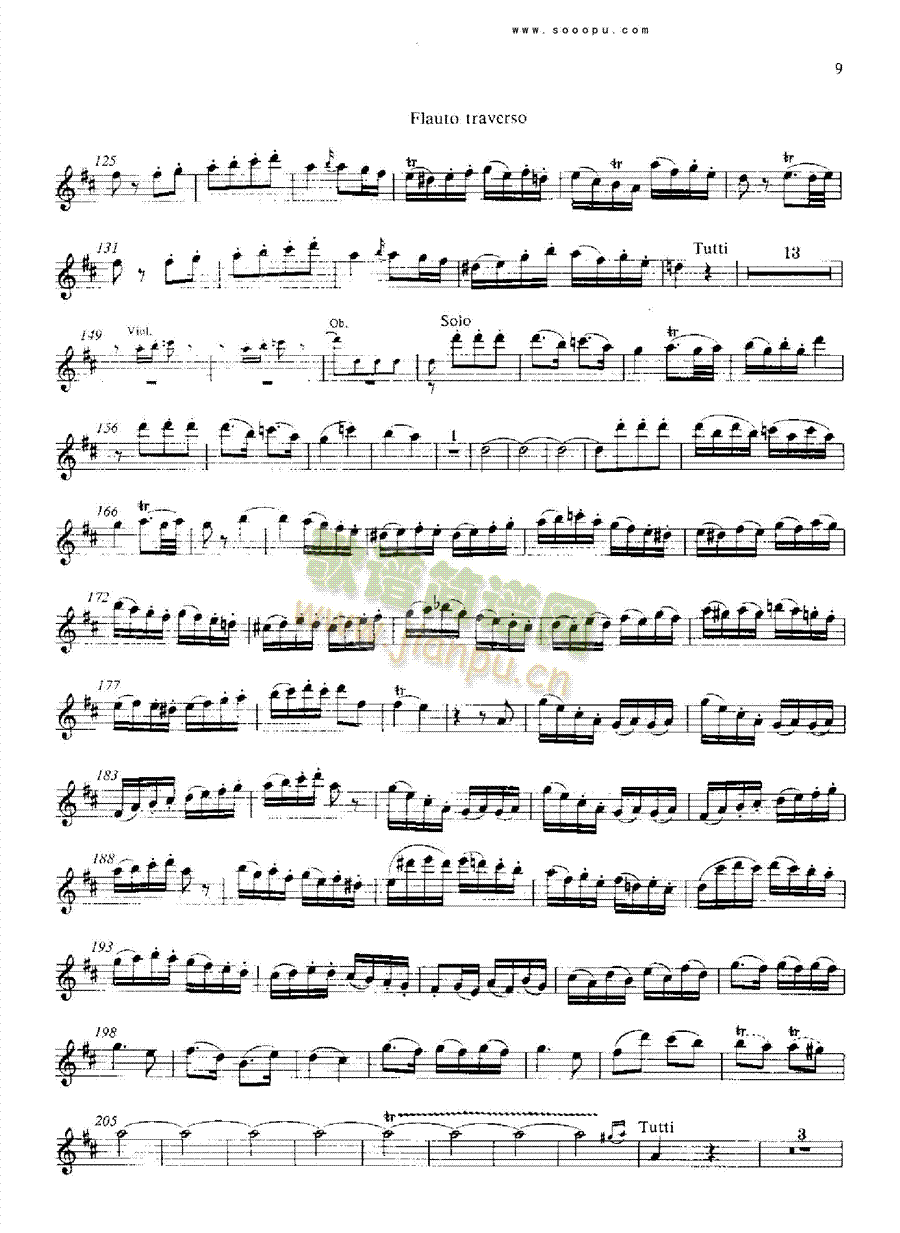D大调第二长笛协奏曲KV211 管乐类 长笛8