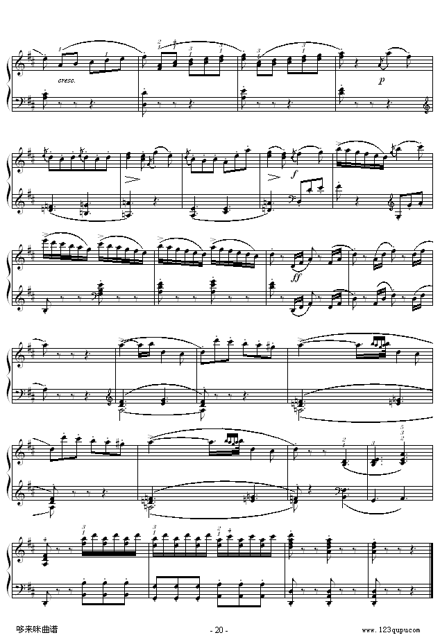 D大调奏鸣曲K.311-完整版-莫扎特20