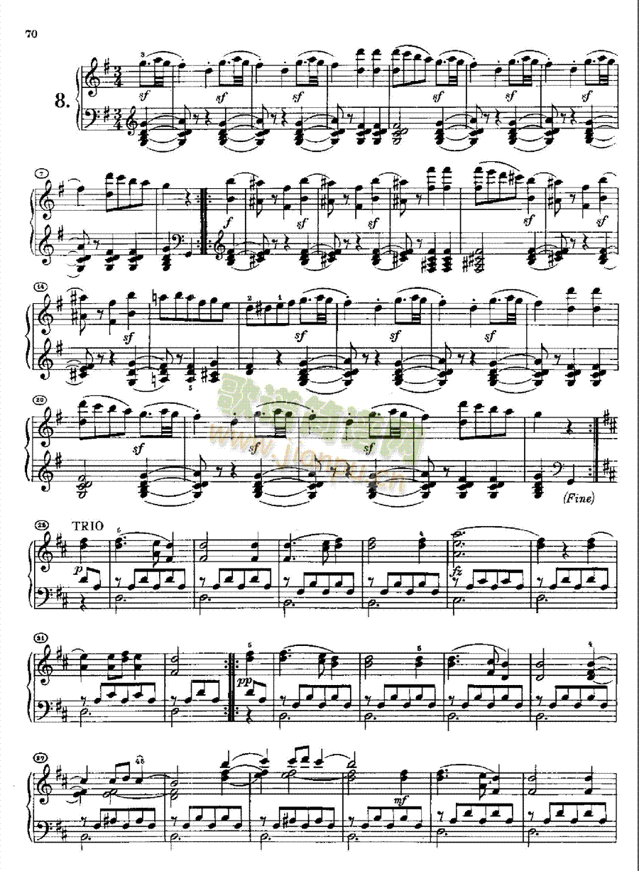 20首圆舞曲又名最后的圆舞曲opus127(身后出版).D146(1 键盘类 钢琴9