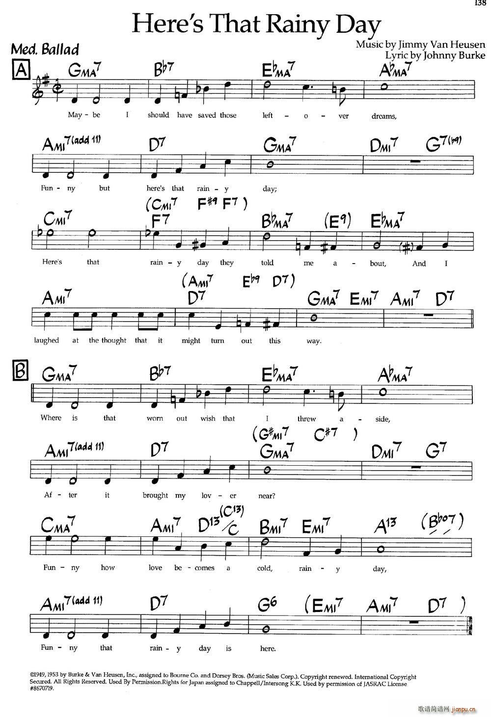 Here s That Rainy Day(爵士钢琴曲)1